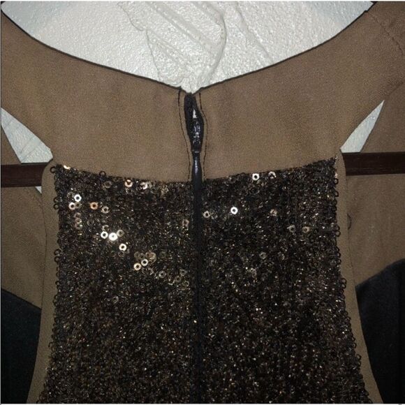 Women’s Gianni Bini Bronze Sequin Party Dress - Picture 3 of 8